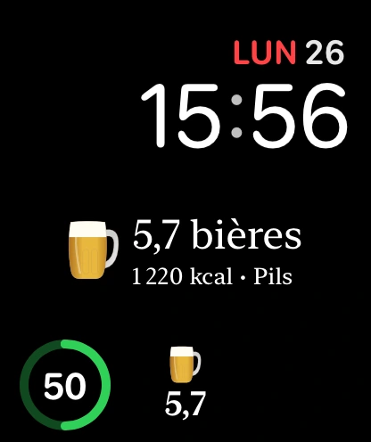 Beer Energy sur le cadran Modulaire, avec la complication circulaire au centre en bas